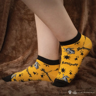 Set 3 Paires de Socquettes Poufsouffle Harry Potter Taille 35-45