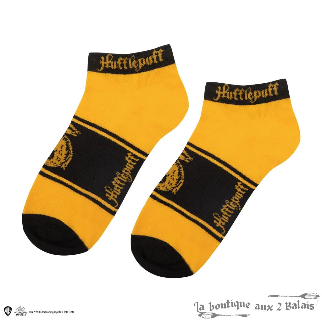 Set 3 Paires de Socquettes Poufsouffle Harry Potter Taille 35-45