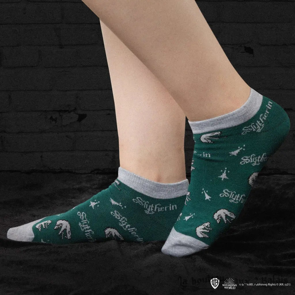 Set 3 Paires de Socquettes Serpentard Harry Potter Taille 35-45