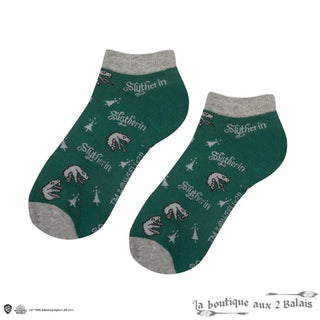 Set 3 Paires de Socquettes Serpentard Harry Potter Taille 35-45