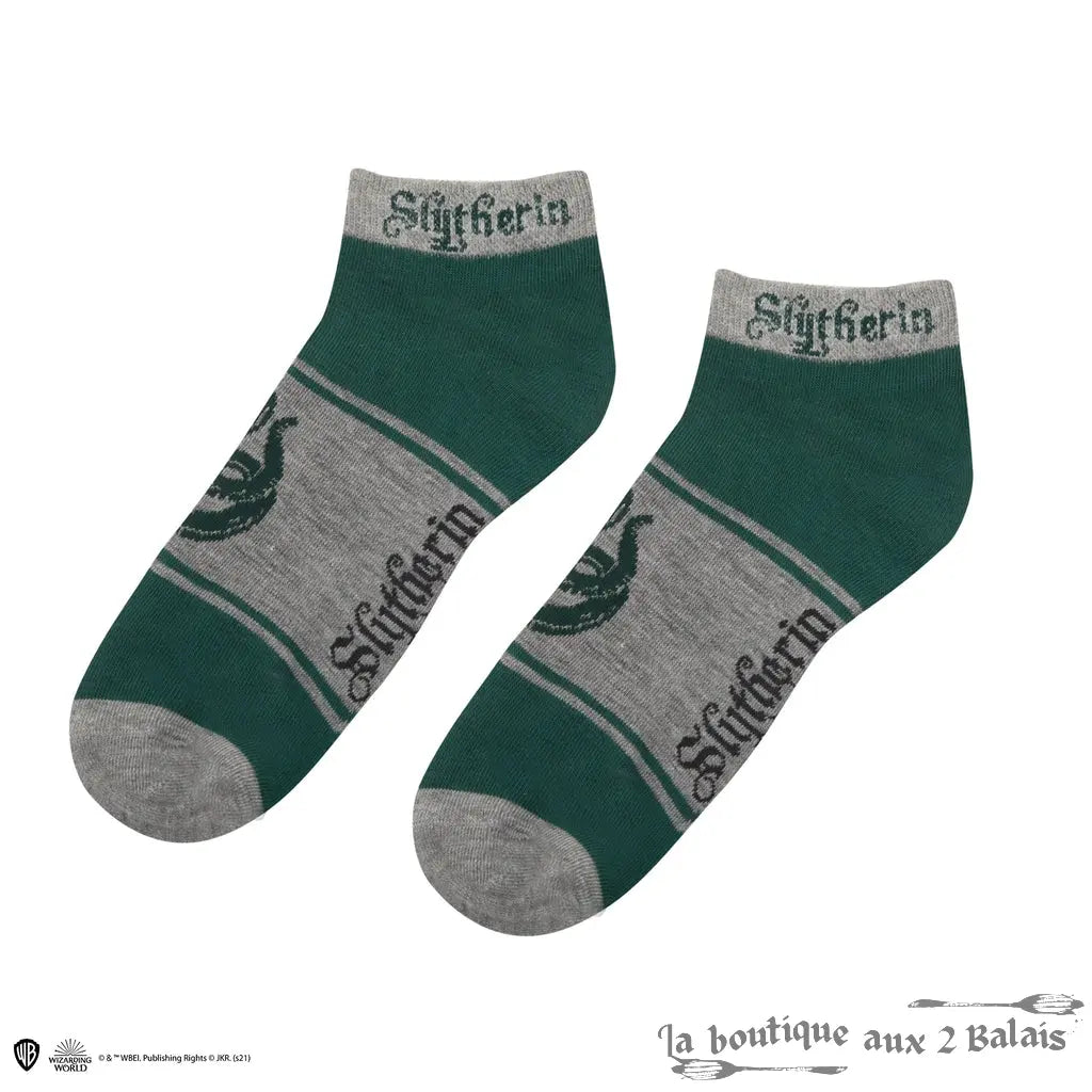 Set 3 Paires de Socquettes Serpentard Harry Potter Taille 35-45