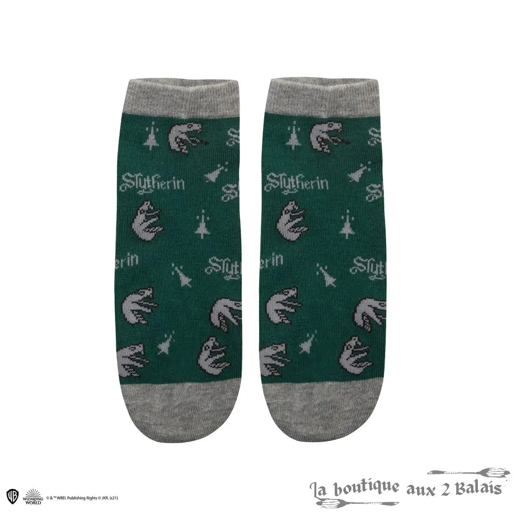 Set 3 Paires de Socquettes Serpentard Harry Potter Taille 35-45