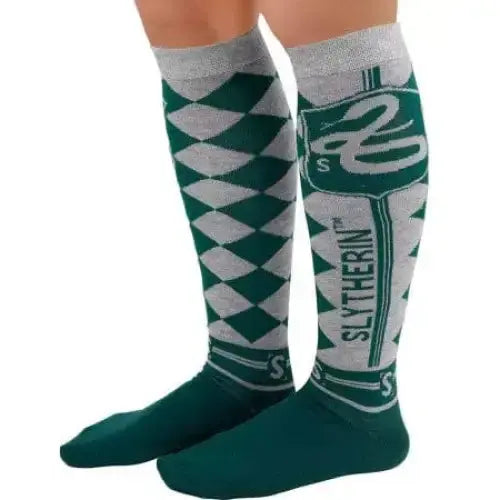Set 3 paires de chaussettes hautes Serpentard -  La boutique Aux 2 Balais