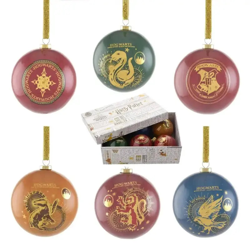 Set 6 Boules de Noël Yule -  La boutique Aux 2 Balais