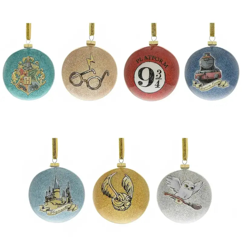 Set 7 Boules de Noël Harry Potter Charms -  La boutique Aux 2 Balais