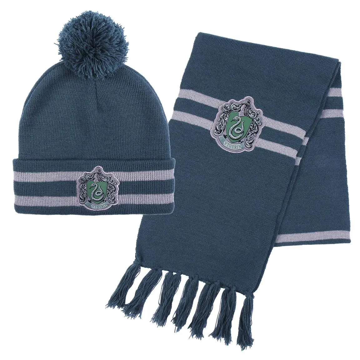 Set Bonnet Pompon + Écharpe Serpentard Enfant - Harry Potter -  La boutique Aux 2 Balais