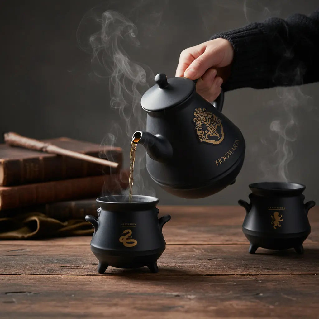 Set Théière 1000ml et 2 Mugs Chaudrons Harry Potter - Finition Dorée -  La boutique Aux 2 Balais