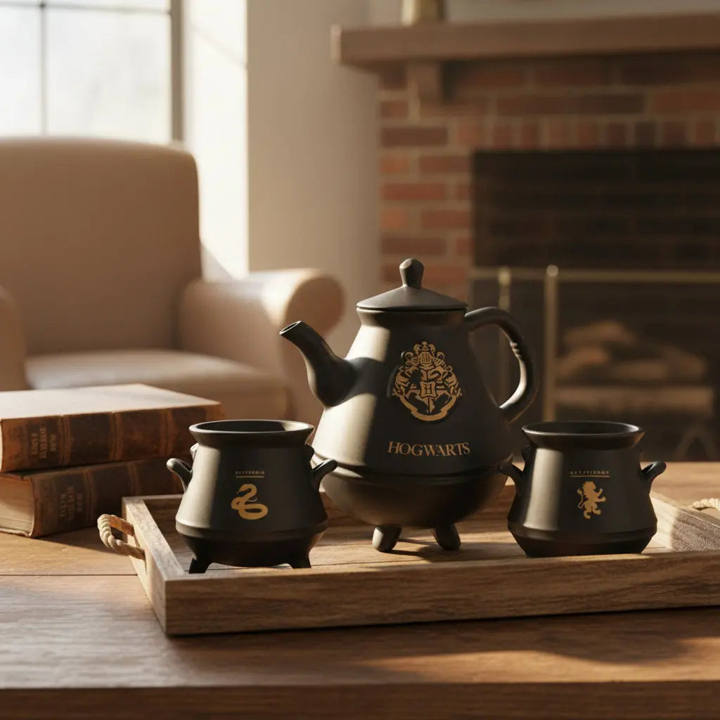 Set Théière 1000ml et 2 Mugs Chaudrons Harry Potter - Finition Dorée -  La boutique Aux 2 Balais