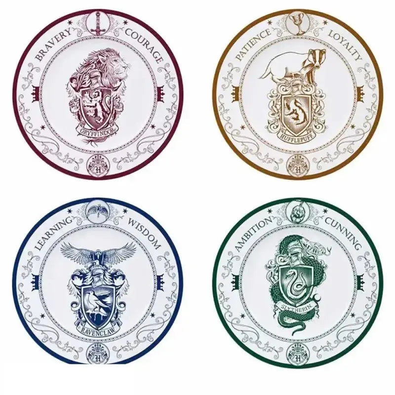 Set de 4 Assiettes en Porcelaine -  La boutique Aux 2 Balais