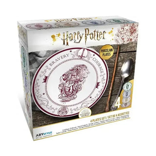 Set de 4 Assiettes en Porcelaine -  La boutique Aux 2 Balais