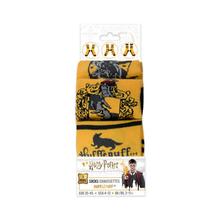 Set 3 Paires de Chaussettes Poufsouffle Harry Potter Taille 35-45