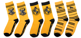 Set 3 Paires de Chaussettes Poufsouffle Harry Potter Taille 35-45