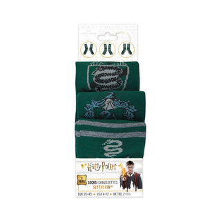 Set 3 Paires de Chaussettes Serpentard Harry Potter Taille 35-45