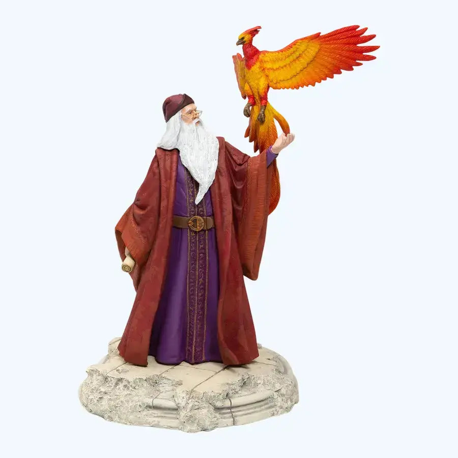 Statuette Albus Dumbledore & Fumseck - 29cm -  La boutique Aux 2 Balais