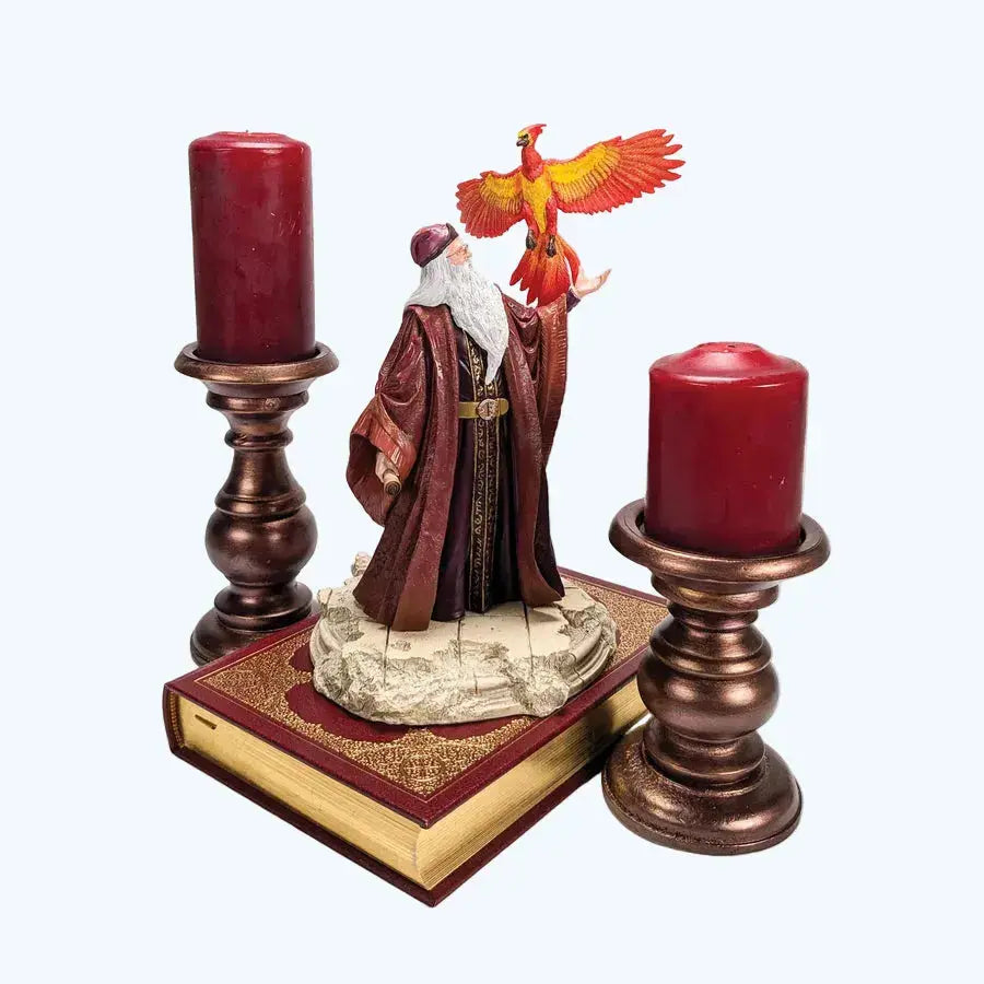 Statuette Albus Dumbledore & Fumseck - 29cm -  La boutique Aux 2 Balais