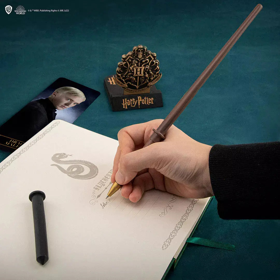 Stylo baguette avec support et marque-pages Drago Malefoy -  La boutique Aux 2 Balais