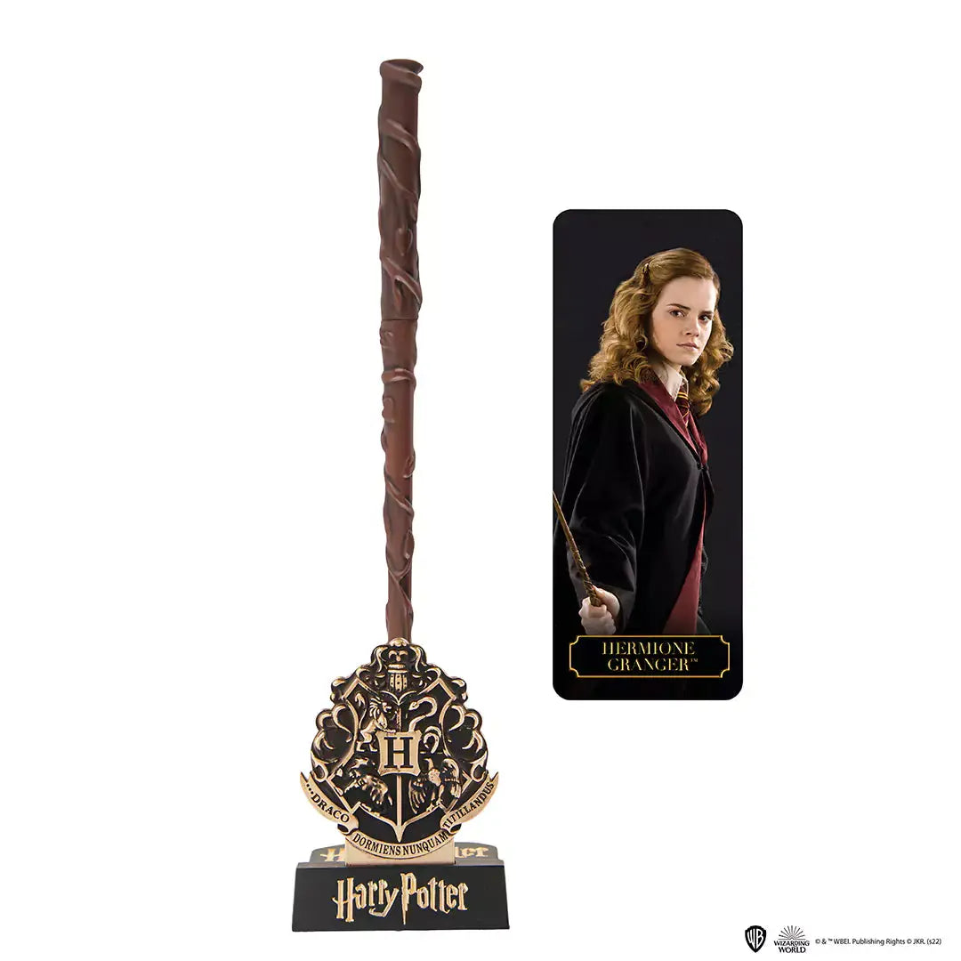 Stylo baguette avec support et marque-pages Hermione Granger -  La boutique Aux 2 Balais