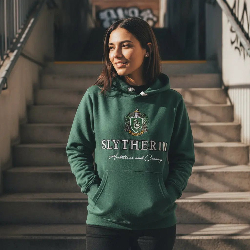 Sweat à Capuche Serpentard -  La boutique Aux 2 Balais
