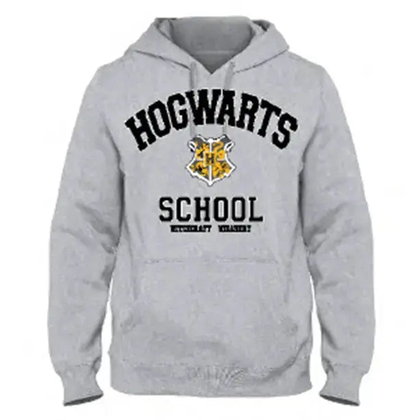 Sweat à capuche Hogwarts School gris -  La boutique Aux 2 Balais
