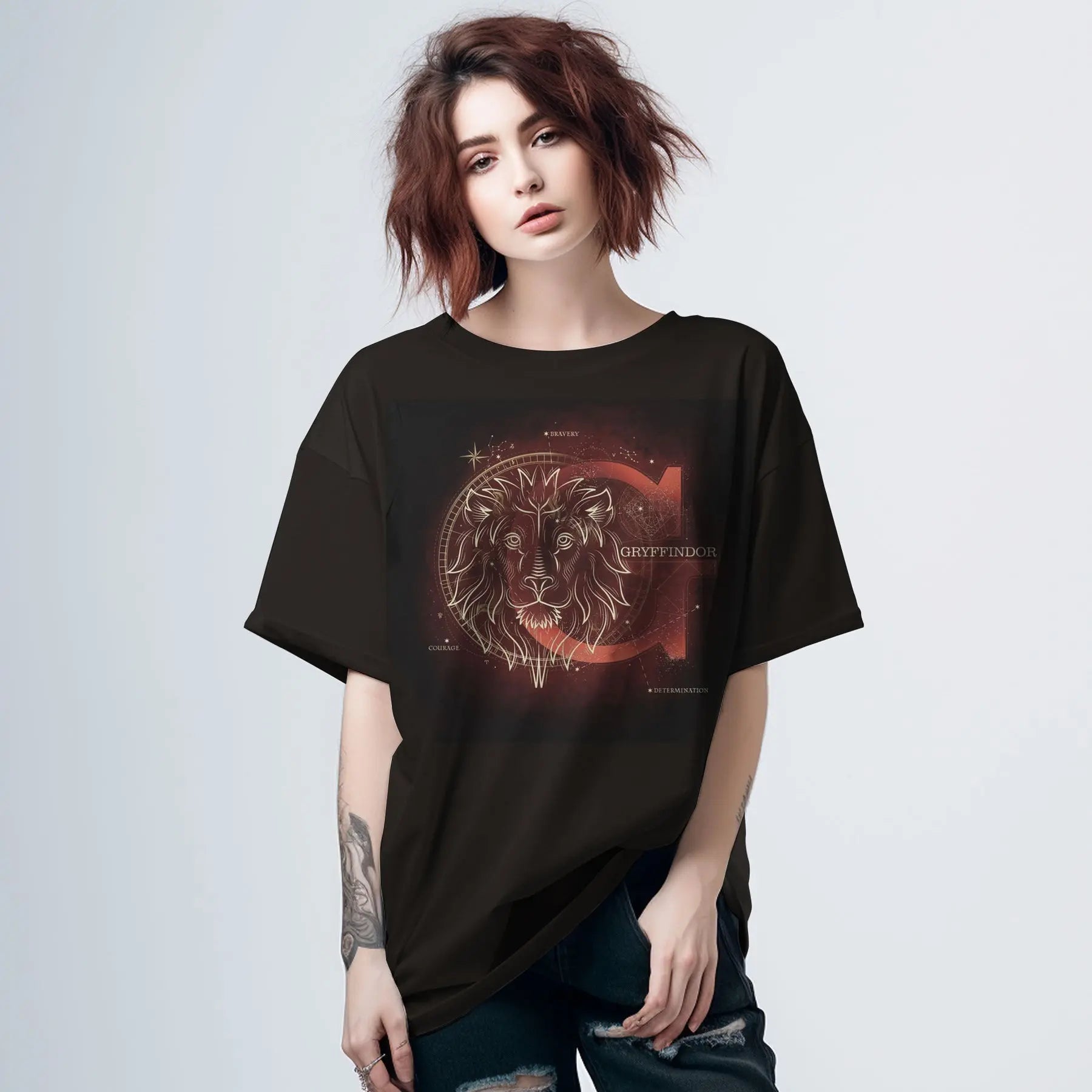 T-shirt Gryffondor Glow in the Dark - Adulte Unisexe -  La boutique Aux 2 Balais