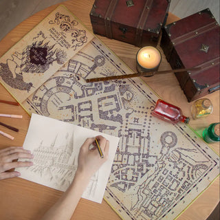 Tapis de Bureau Harry Potter Carte du Maraudeur XXL -  La boutique Aux 2 Balais