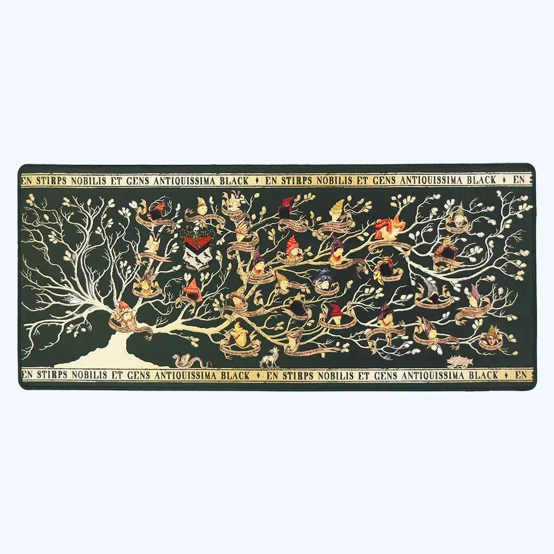 Tapis de bureau Famille Black – Grande surface 80x35 cm -  La boutique Aux 2 Balais