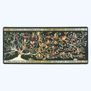 Tapis de bureau Famille Black – Grande surface 80x35 cm -  La boutique Aux 2 Balais