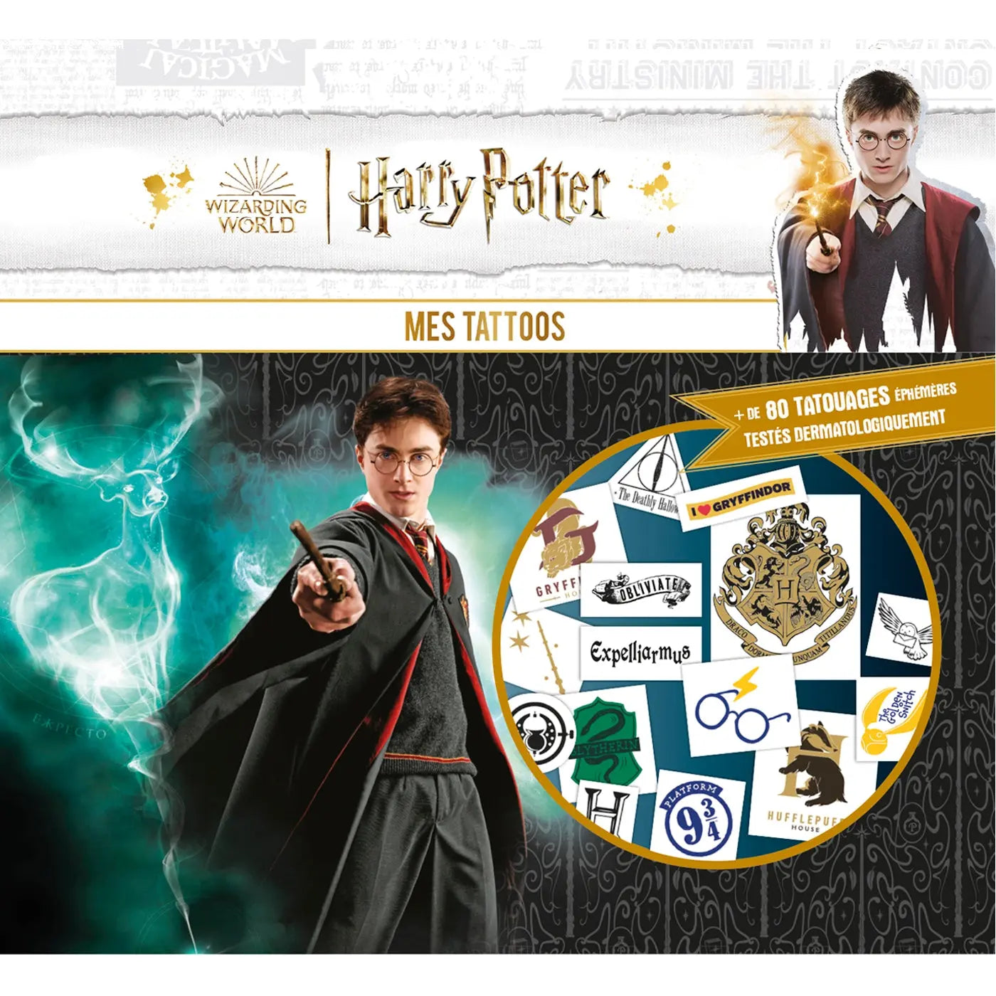 Tattoos Éphémères Harry Potter – 80 Tatouages -  La boutique Aux 2 Balais