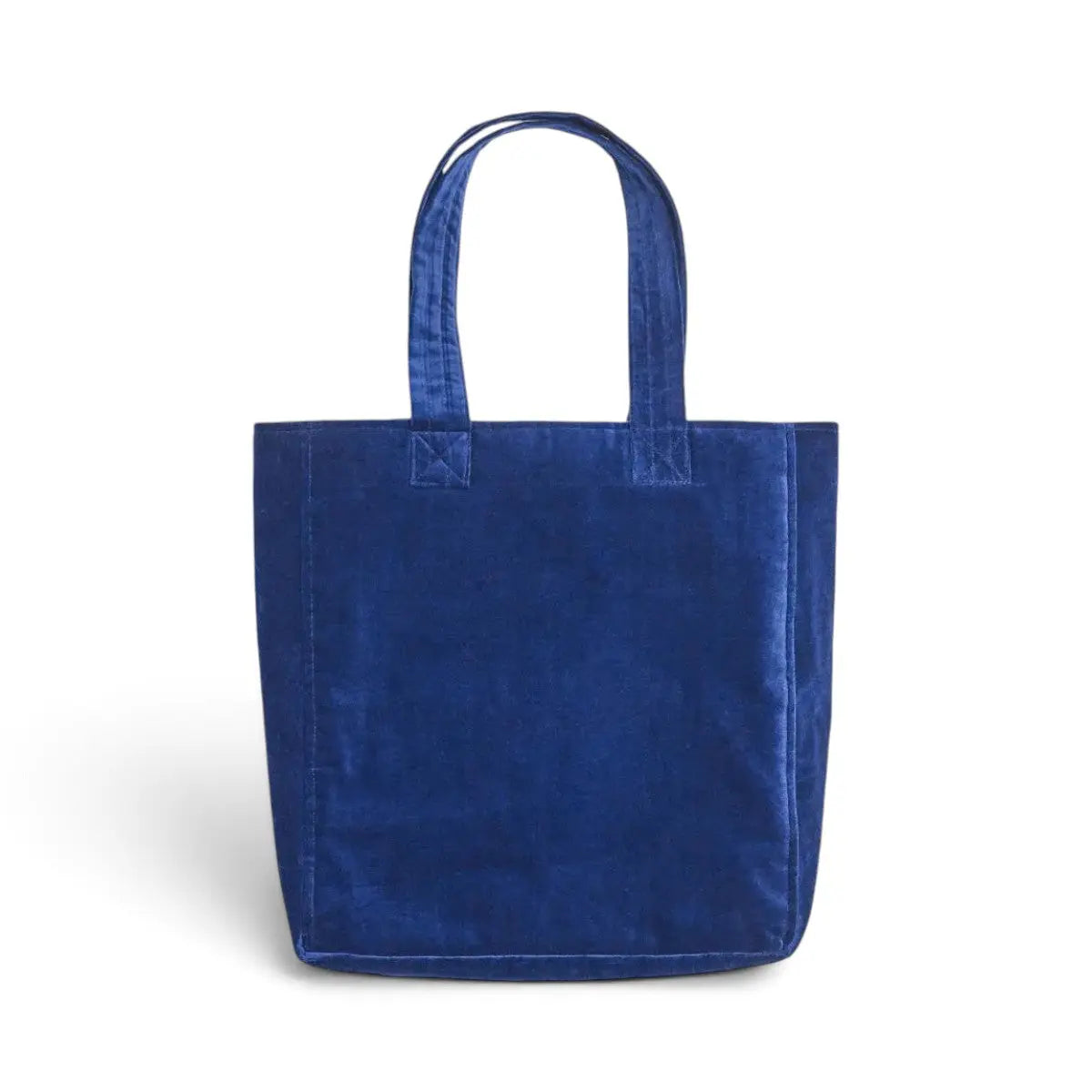 Tote bag premium La boutique Aux 2 Balais en velours bleu marine doux avec broderie Harry Potter Quidditch