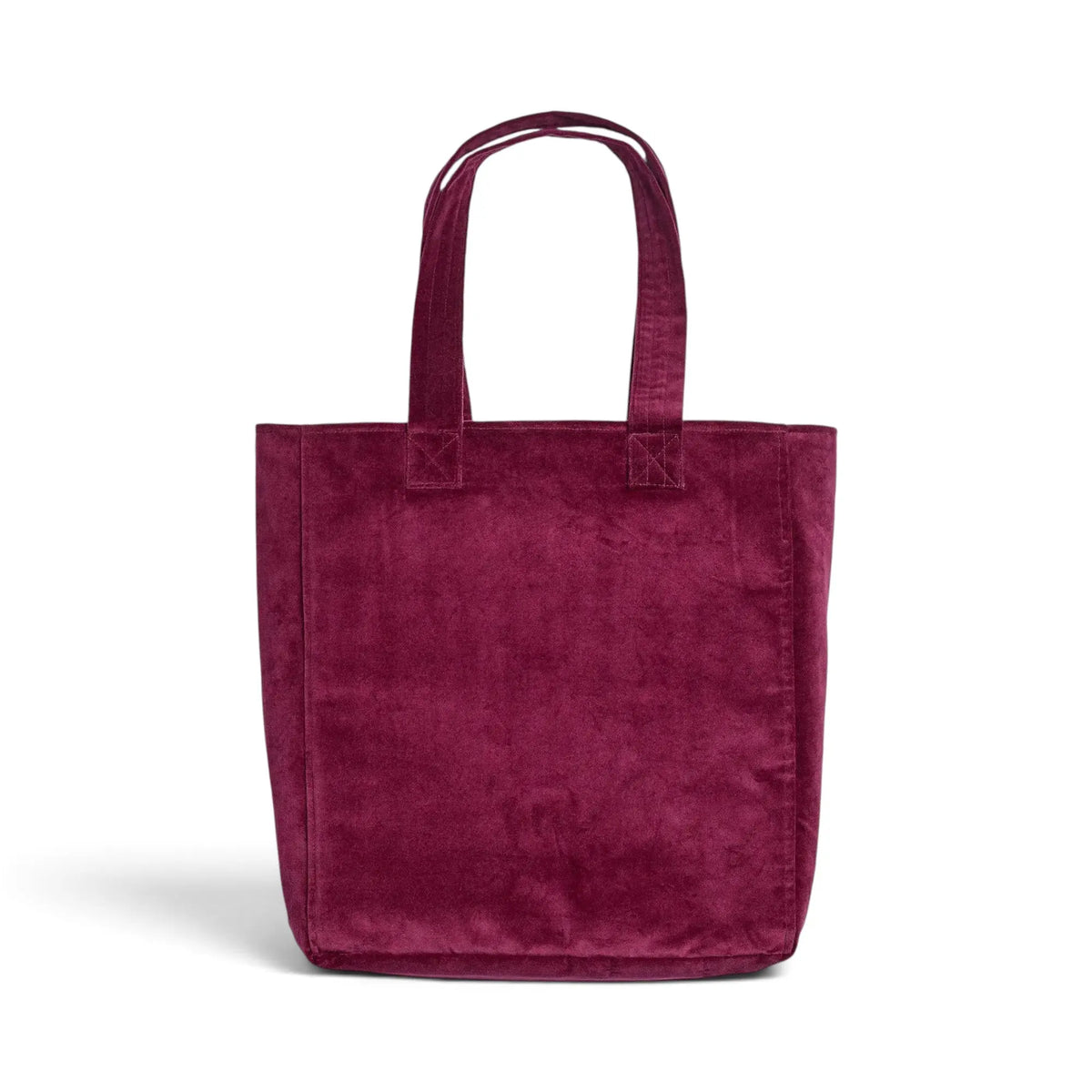 Tote bag La boutique Aux 2 Balais en velours bordeaux Harry Potter avec anses confortables