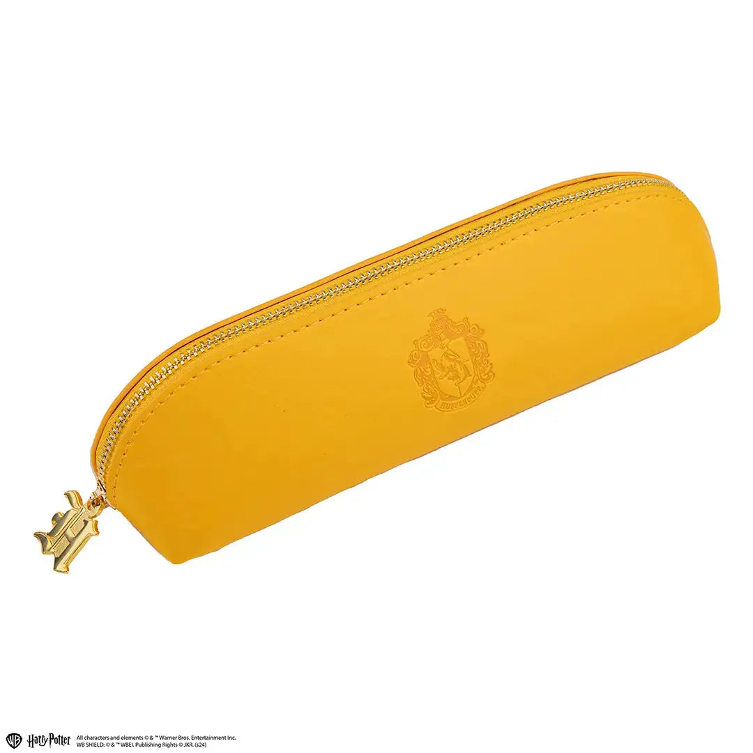 Trousse Poufsouffle Harry Potter en similicuir jaune élégant -  La boutique Aux 2 Balais
