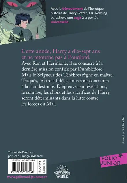 arry Potter Tome 7 : Les Reliques de la Mort - Folio Junior -  La boutique Aux 2 Balais
