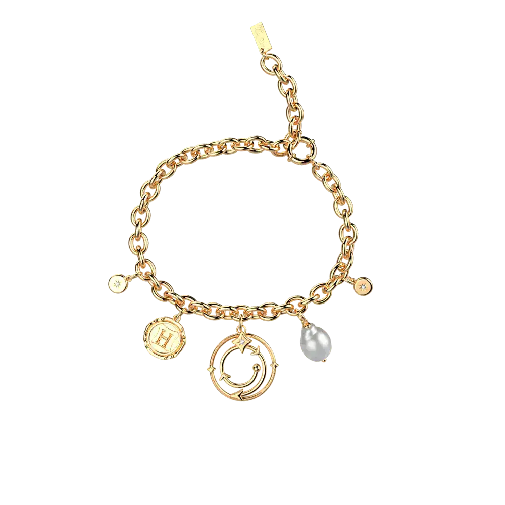 Bracelet Chaîne Enchantement Harry Potter - Doré - Licence officielle Warner Bros. - La boutique Aux 2 Balais