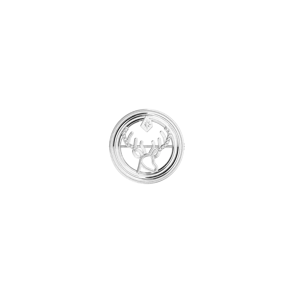 Broche Patronus Cerf Harry Potter - Argentée - Licence officielle Warner Bros. - La boutique Aux 2 Balais