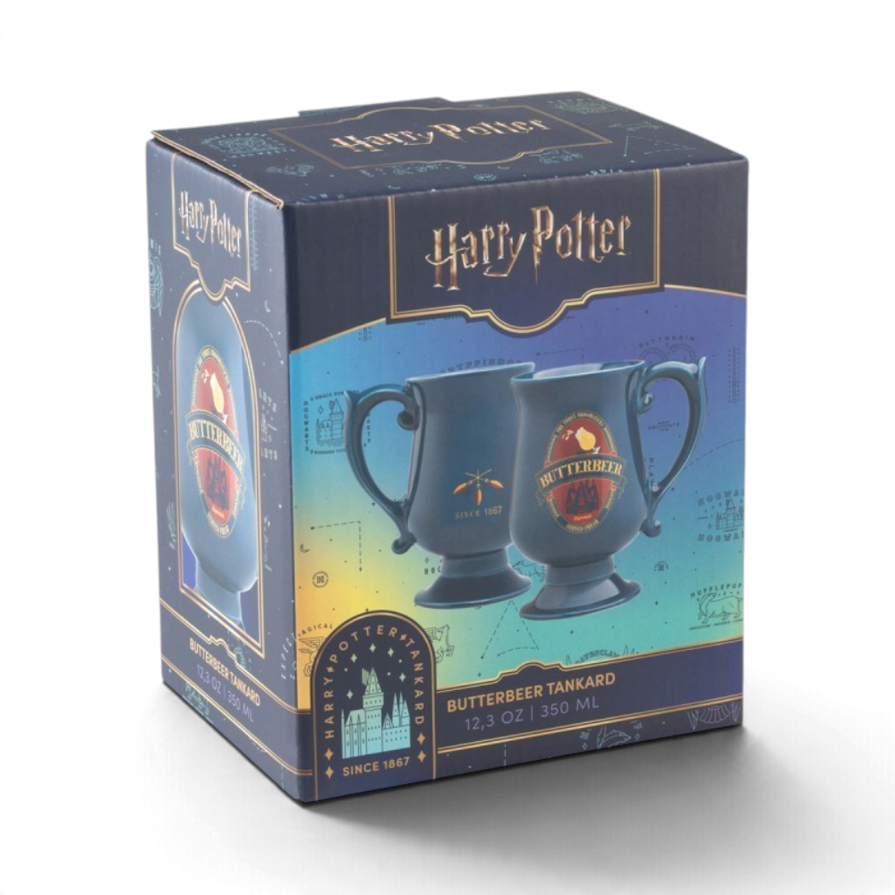 Boîte de la chope Butterbeer 3D 350ml La boutique Aux 2 Balais avec design Harry Potter et finition brillante