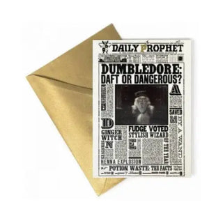 Carte + Enveloppe Minalima Dumbledore Lenticulaire La Boutique Aux 2 Balais