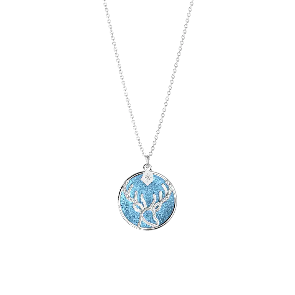 Collier Patronus Cerf Harry Potter - Argenté - Licence officielle Warner Bros. - La boutique Aux 2 Balais