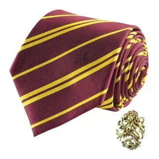 Cravate Deluxe Gryffondor Avec Pin’s - Harry Potter La Boutique Aux 2 Balais