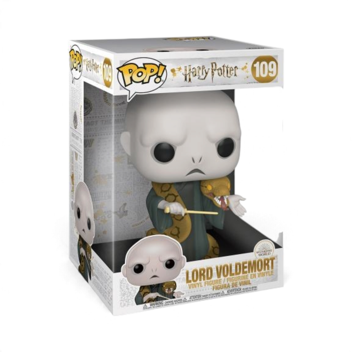 Figurine Funko POP Jumbo de Lord Voldemort avec Nagini, 25 cm, vendue par La boutique Aux 2 Balais