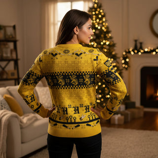 Pull Noël Poufsouffle Quidditch - Unisexe - La boutique Aux 2 Balais