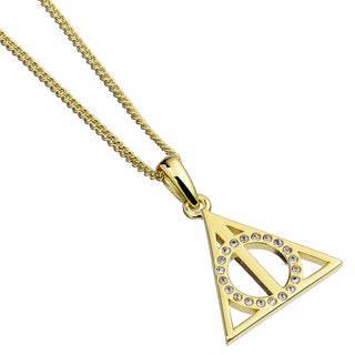 Collier Harry Potter Argent 925 Plaqué Or avec Cristaux Édition Limitée