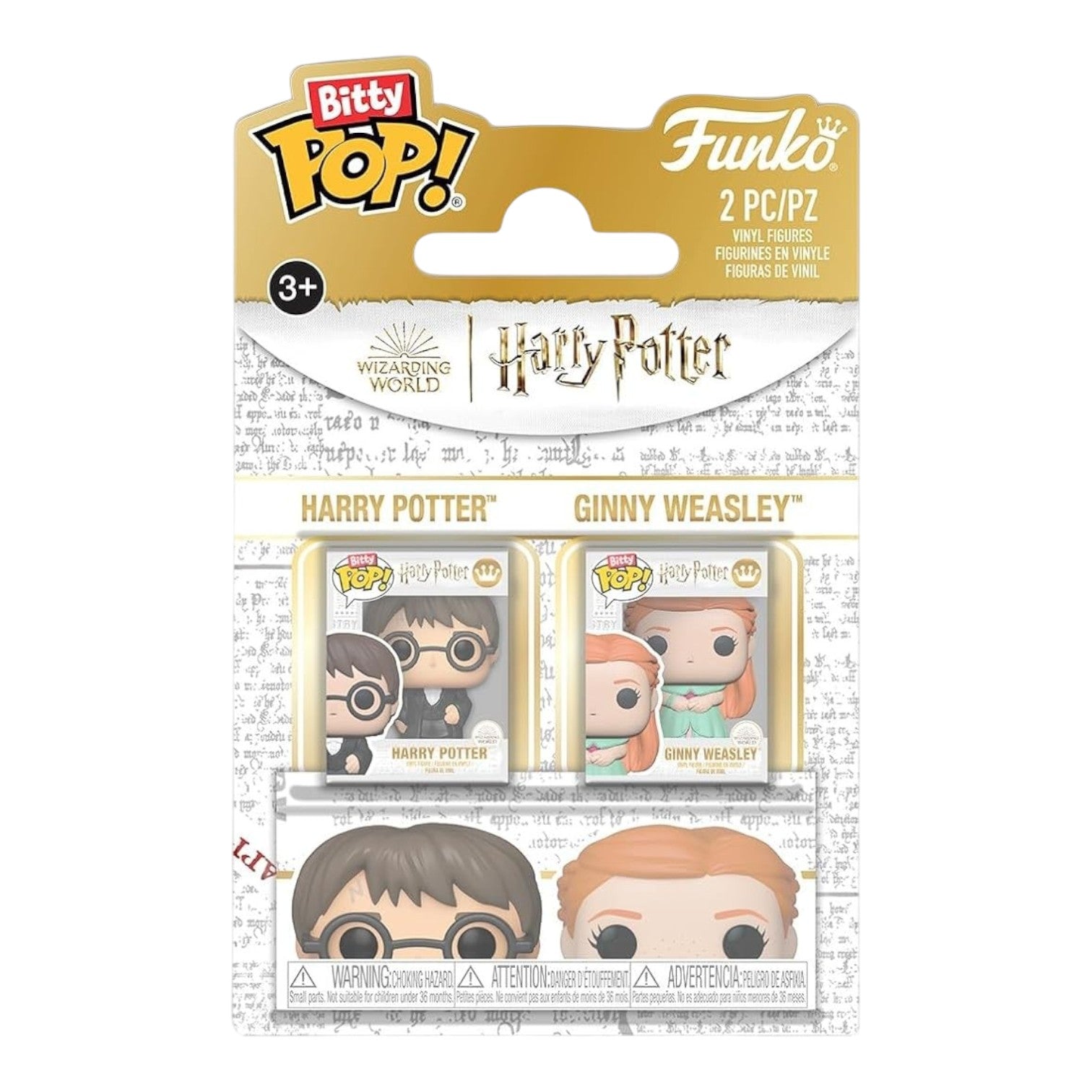 Pack de 2 micro-figurines Bitty Pop Harry Potter et Ginny Weasley par La boutique Aux 2 Balais en vinyle