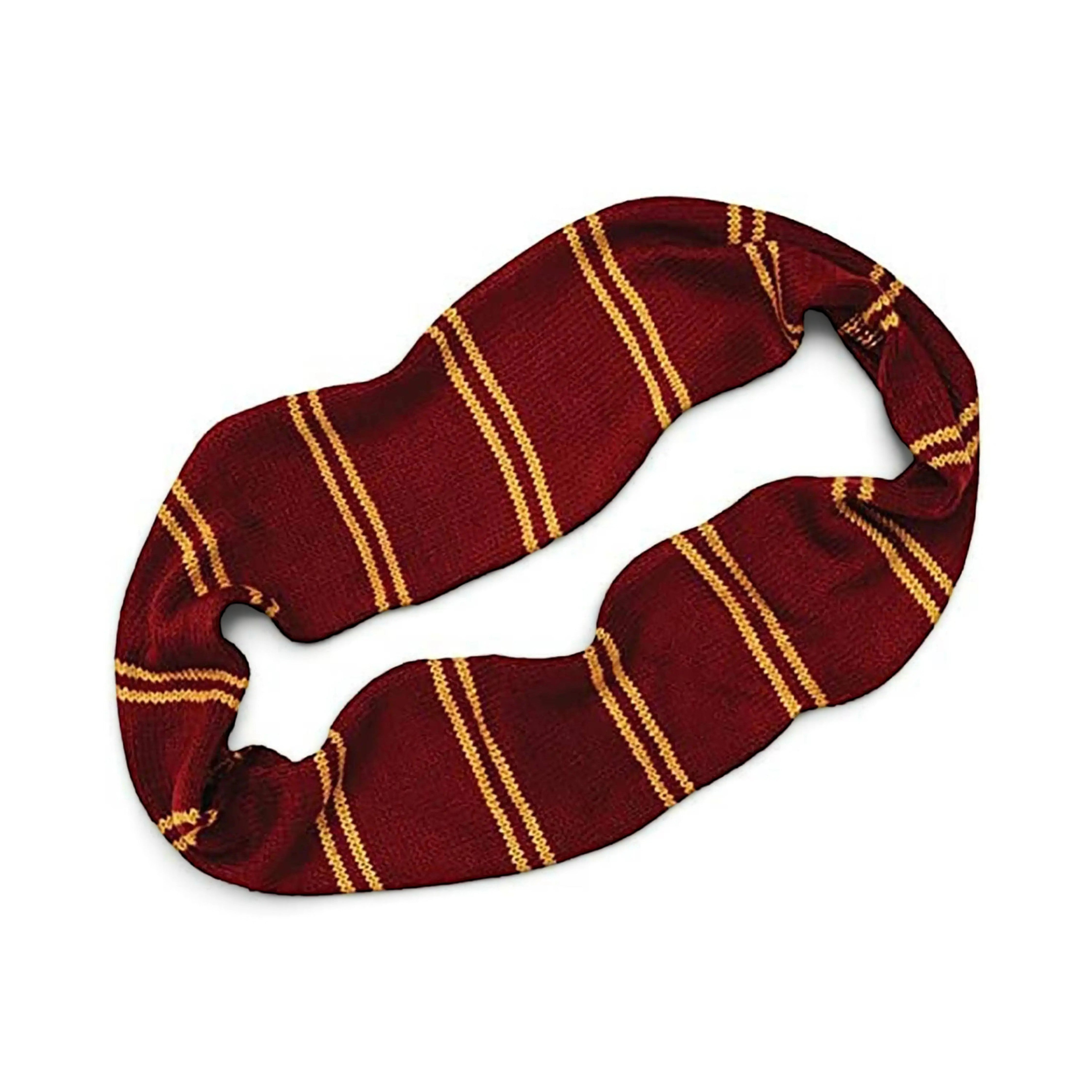 Kit tricot La boutique Aux 2 Balais pour écharpe Gryffondor rouge bordeaux et or avec rayures emblématiques