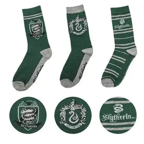 Lot de 3 paires de chaussettes Serpentard La boutique Aux 2 Balais