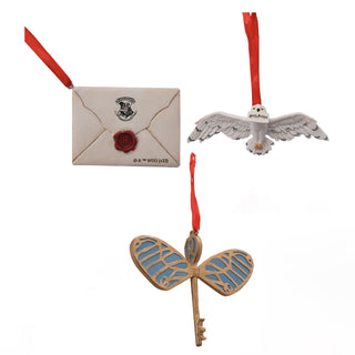 Pack 3 Décorations Lettre Hedwige et Clé - Harry Potter