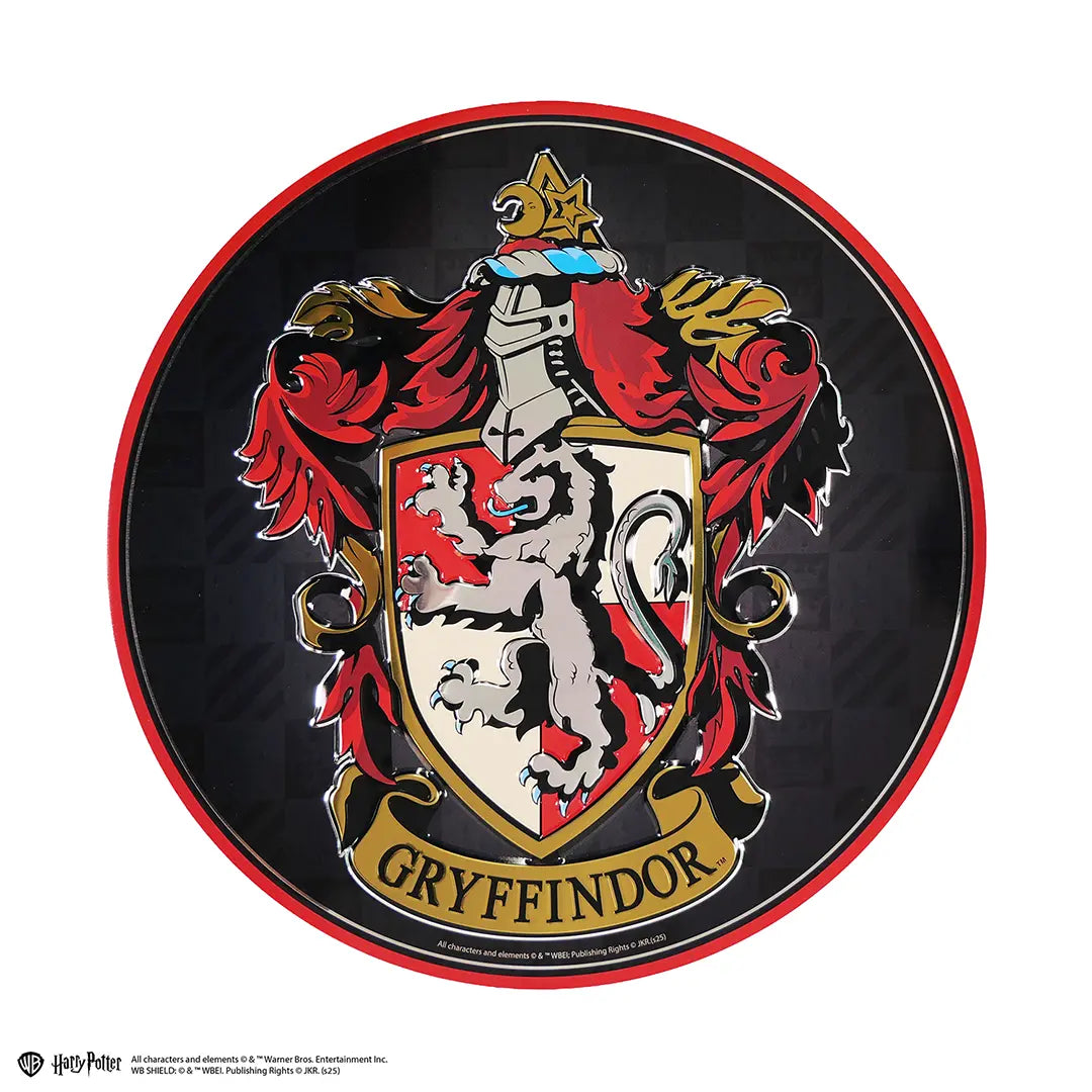 Plaque ronde aluminium Gryffondor