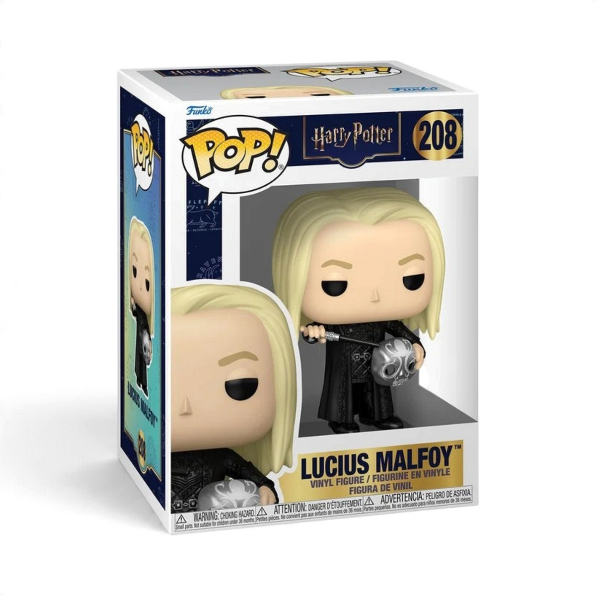 Figurine Funko POP Lucius Malfoy n 208 Harry Potter avec masque de Mangemort, vendue par La boutique Aux 2 Balais