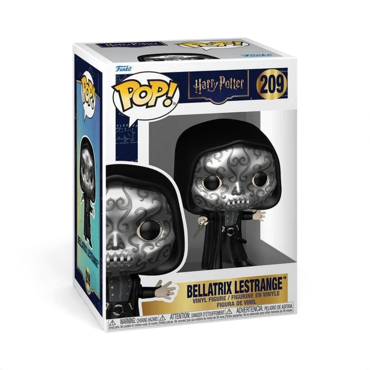 Figurine Funko POP Bellatrix Lestrange n 209 avec masque de Mangemort chez La boutique Aux 2 Balais