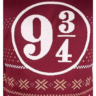 Pull De Noël 9 3/4 Rouge La Boutique Aux 2 Balais