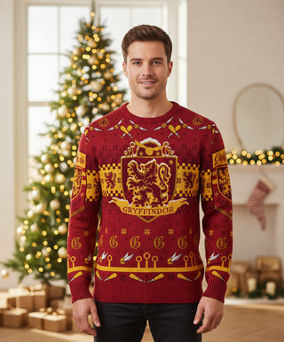 Pull Noël Harry Potter Gryffondor Quidditch - Unisexe